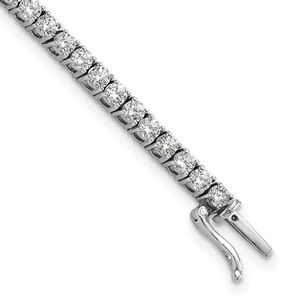 14k White Gold 4 3/8ct Lab Grown Diamond Tennis Bracelet